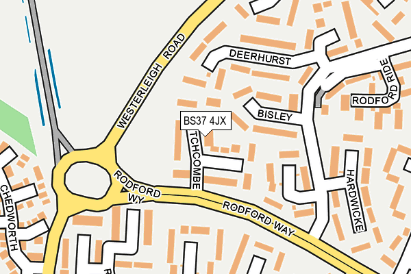 BS37 4JX map - OS OpenMap – Local (Ordnance Survey)