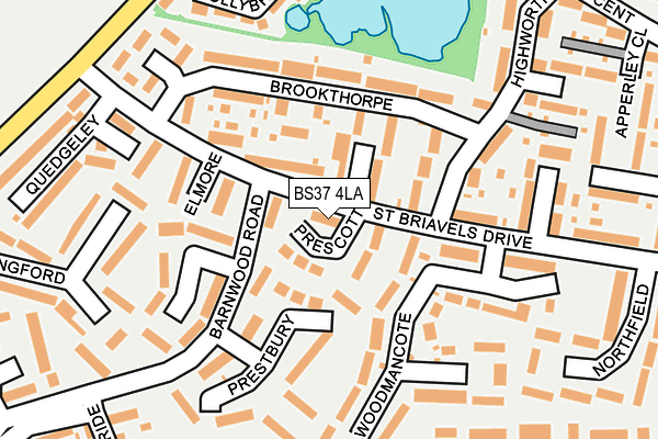 BS37 4LA map - OS OpenMap – Local (Ordnance Survey)