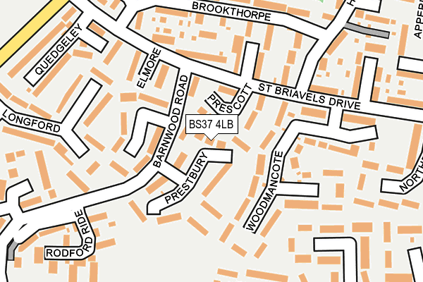 BS37 4LB map - OS OpenMap – Local (Ordnance Survey)