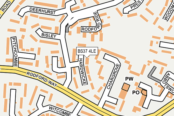 BS37 4LE map - OS OpenMap – Local (Ordnance Survey)