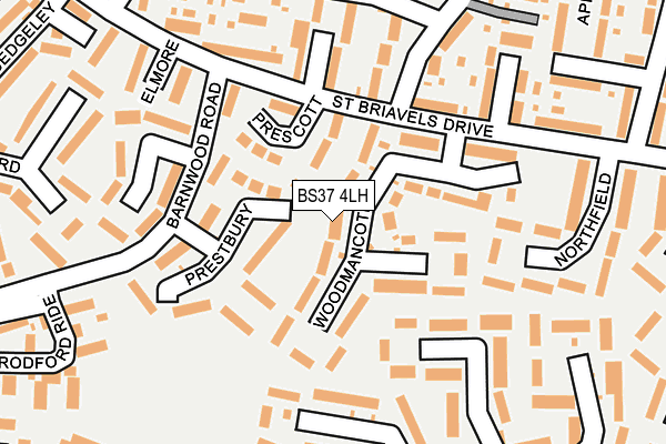 BS37 4LH map - OS OpenMap – Local (Ordnance Survey)