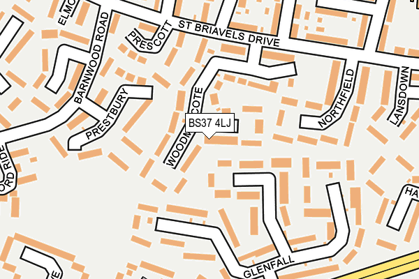 BS37 4LJ map - OS OpenMap – Local (Ordnance Survey)