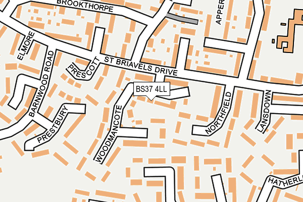 BS37 4LL map - OS OpenMap – Local (Ordnance Survey)