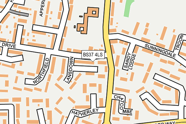BS37 4LS map - OS OpenMap – Local (Ordnance Survey)