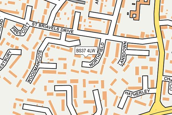 BS37 4LW map - OS OpenMap – Local (Ordnance Survey)