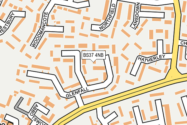 BS37 4NB map - OS OpenMap – Local (Ordnance Survey)
