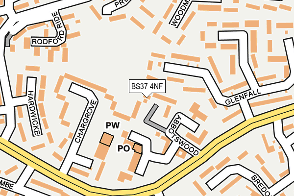 BS37 4NF map - OS OpenMap – Local (Ordnance Survey)