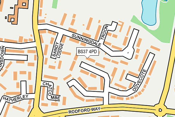 BS37 4PD map - OS OpenMap – Local (Ordnance Survey)