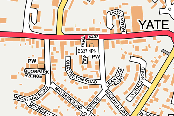 BS37 4PN map - OS OpenMap – Local (Ordnance Survey)