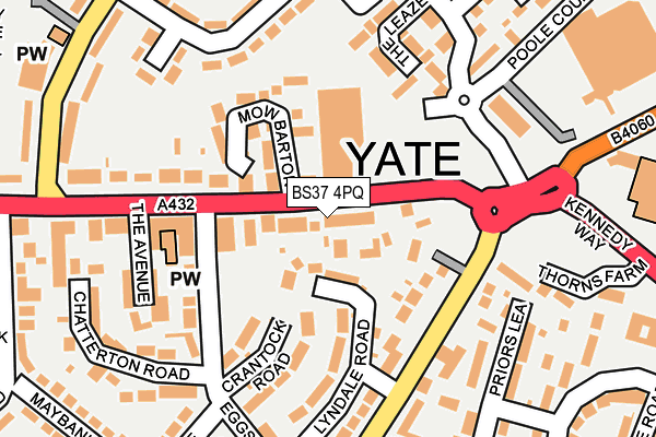 Map of YATE AUTO SALES LTD at local scale