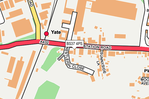 BS37 4PS map - OS OpenMap – Local (Ordnance Survey)
