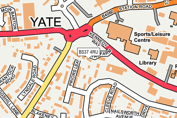 BS37 4RU map - OS OpenMap – Local (Ordnance Survey)