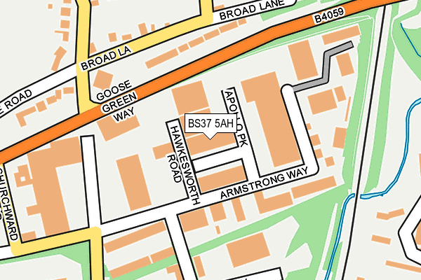 BS37 5AH map - OS OpenMap – Local (Ordnance Survey)
