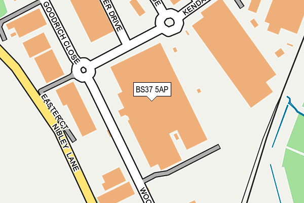 BS37 5AP map - OS OpenMap – Local (Ordnance Survey)