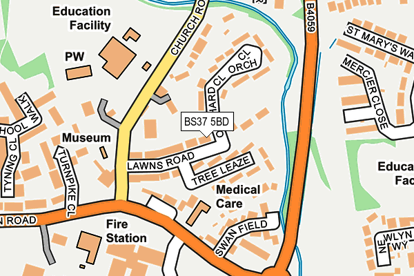 Map of 65 CLOUDS HILL ROAD BRISTOL LIMITED at local scale
