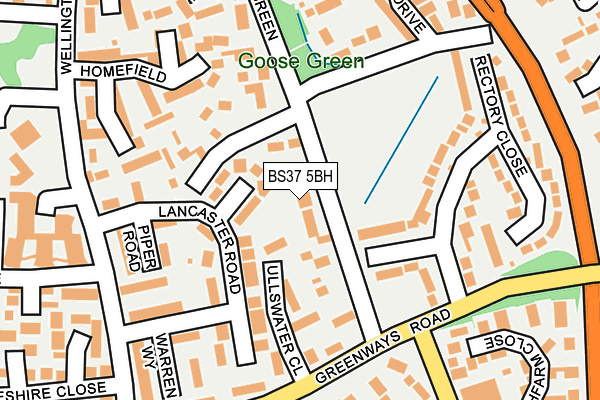 BS37 5BH map - OS OpenMap – Local (Ordnance Survey)