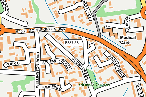 BS37 5BL map - OS OpenMap – Local (Ordnance Survey)