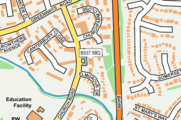 BS37 5BQ map - OS OpenMap – Local (Ordnance Survey)