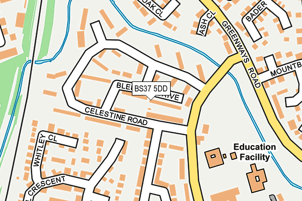 BS37 5DD map - OS OpenMap – Local (Ordnance Survey)