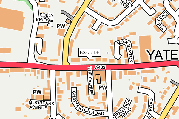 BS37 5DF map - OS OpenMap – Local (Ordnance Survey)