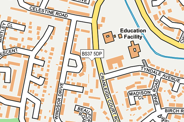 BS37 5DP map - OS OpenMap – Local (Ordnance Survey)