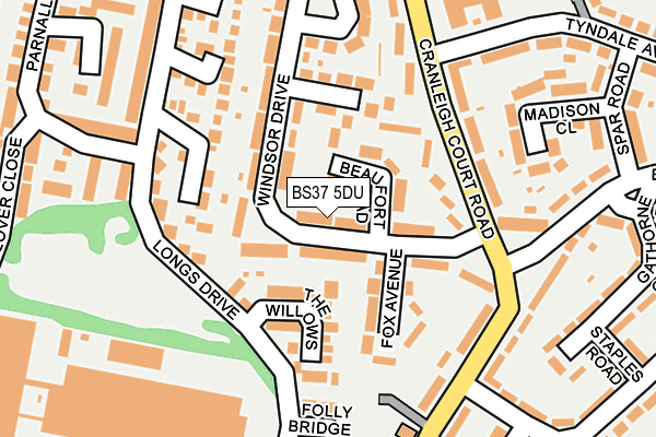 BS37 5DU map - OS OpenMap – Local (Ordnance Survey)