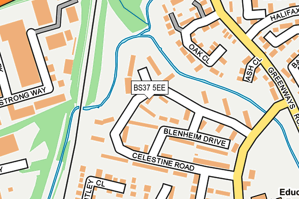 BS37 5EE map - OS OpenMap – Local (Ordnance Survey)