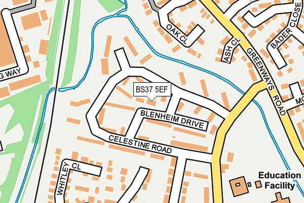 BS37 5EF map - OS OpenMap – Local (Ordnance Survey)