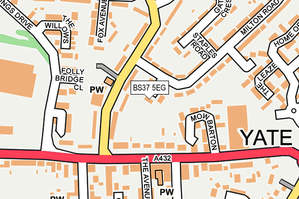 BS37 5EG map - OS OpenMap – Local (Ordnance Survey)