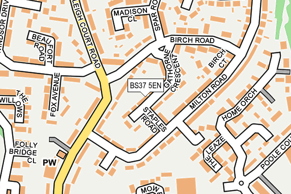 BS37 5EN map - OS OpenMap – Local (Ordnance Survey)