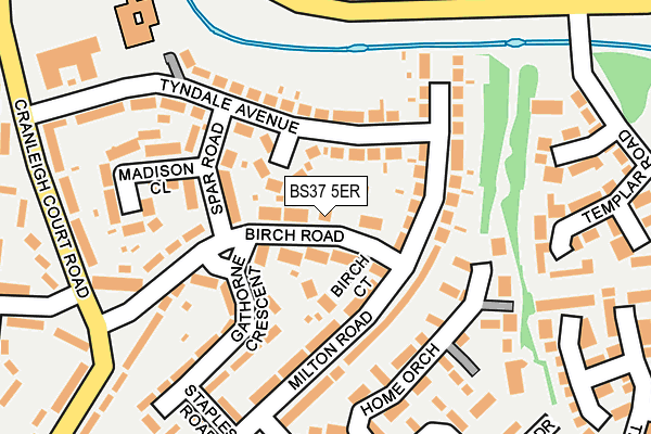 BS37 5ER map - OS OpenMap – Local (Ordnance Survey)