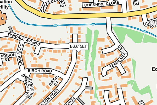 BS37 5ET map - OS OpenMap – Local (Ordnance Survey)