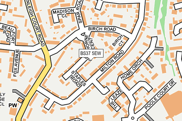 BS37 5EW map - OS OpenMap – Local (Ordnance Survey)