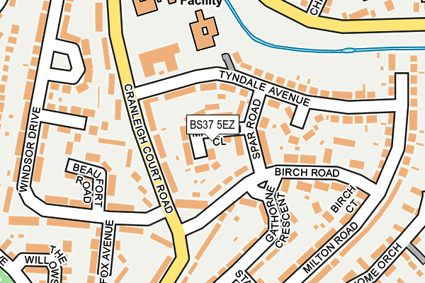 BS37 5EZ map - OS OpenMap – Local (Ordnance Survey)