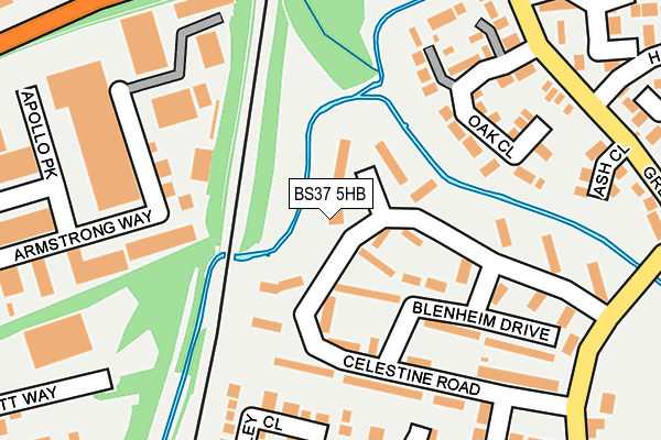 BS37 5HB map - OS OpenMap – Local (Ordnance Survey)