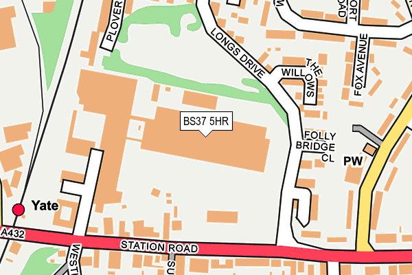 BS37 5HR map - OS OpenMap – Local (Ordnance Survey)