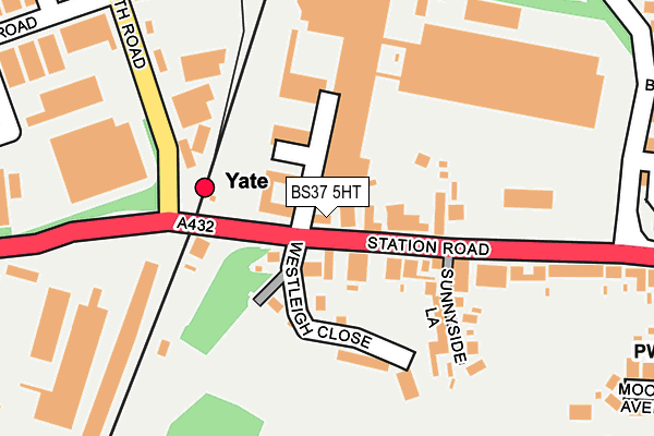 BS37 5HT map - OS OpenMap – Local (Ordnance Survey)