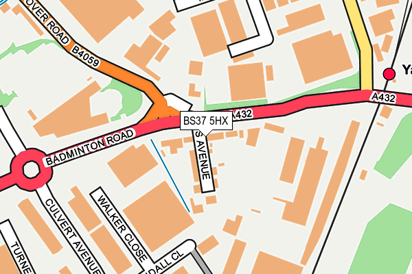 BS37 5HX map - OS OpenMap – Local (Ordnance Survey)