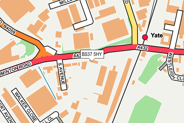 BS37 5HY map - OS OpenMap – Local (Ordnance Survey)