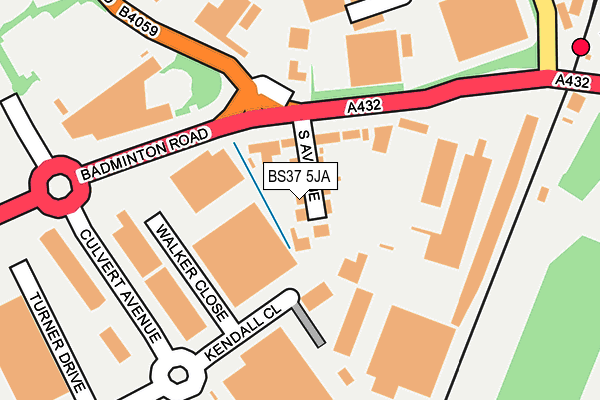 BS37 5JA map - OS OpenMap – Local (Ordnance Survey)