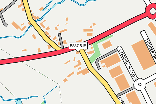 BS37 5JE map - OS OpenMap – Local (Ordnance Survey)