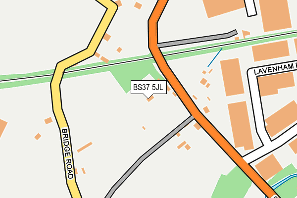 BS37 5JL map - OS OpenMap – Local (Ordnance Survey)