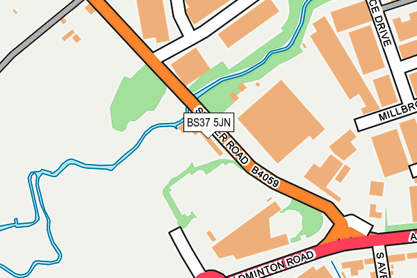 BS37 5JN map - OS OpenMap – Local (Ordnance Survey)
