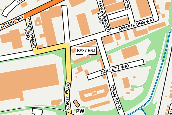 BS37 5NJ map - OS OpenMap – Local (Ordnance Survey)