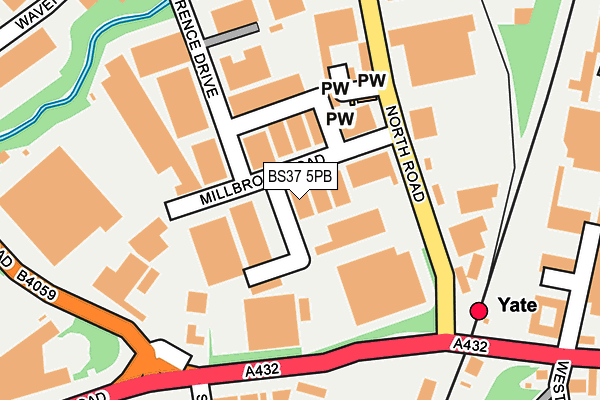 BS37 5PB map - OS OpenMap – Local (Ordnance Survey)