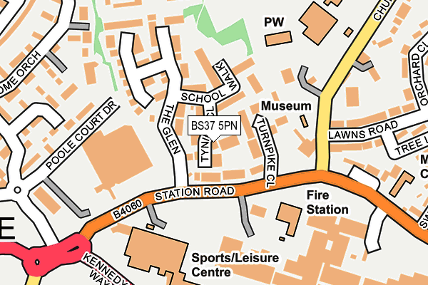 BS37 5PN map - OS OpenMap – Local (Ordnance Survey)