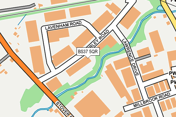 BS37 5QR map - OS OpenMap – Local (Ordnance Survey)