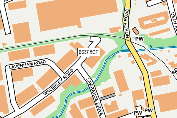 BS37 5QT map - OS OpenMap – Local (Ordnance Survey)