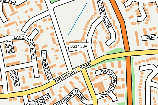 BS37 5SA map - OS OpenMap – Local (Ordnance Survey)
