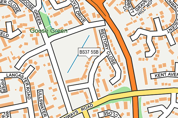 BS37 5SB map - OS OpenMap – Local (Ordnance Survey)